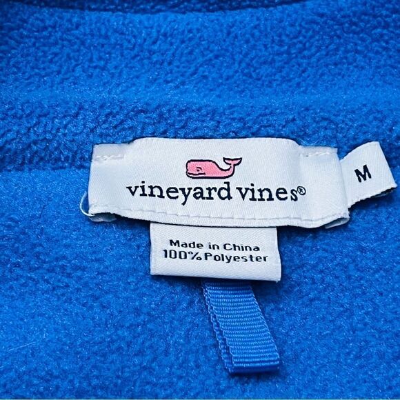 Vineyard Vines Vest Women's Fleece Zip Up Jacket Blue Sz M - Picture 10 of 10